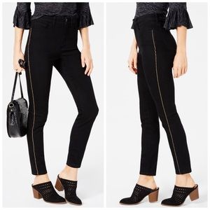 10P 14P Style & Co. Black Chain Detail Skinny Jean